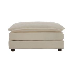 Chenille Fabric Ottomans Footrest to Combine with 2 Seater Sofa, 3 Seater Sofa and 4 Seater Sofa, Light Coffee