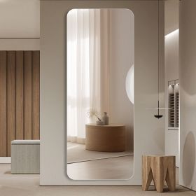 65"x 24" inch Full Body round corner mirror for Living Room Bedroom Cloakroom Wall hanging with hanging hole High quality 5mm silver mirror Explo