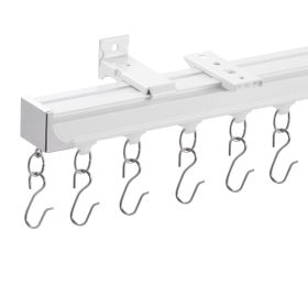 Ceiling Curtain Track Set, 5.9 FT/1.8 Meter, Sliding Ceiling Track System for Curtains