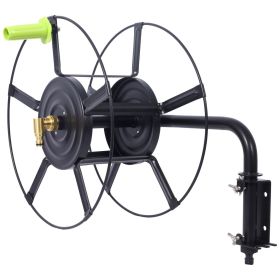 Swivel Hose Reel Wall Mount - 180 Degree Pivot Hose Hanger - Great for Garden Storage - Hose Holder Wall Mount for Garden Hose - Heavy Duty Steel
